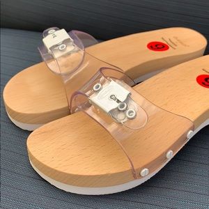 Urban Outfitters Dr Scholl’s wooden sandal slides